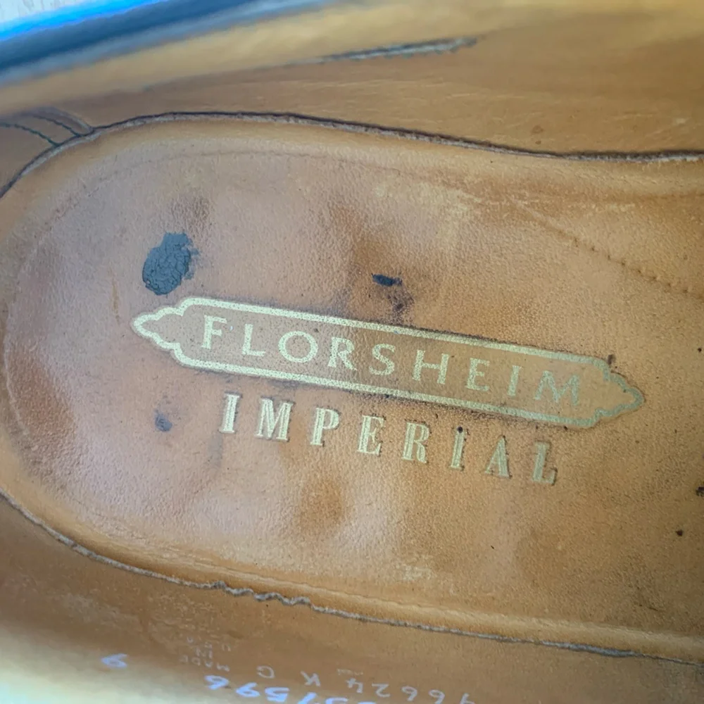 Florsheim Imperial‎ Vintage Black Wingtip Dress Shoe Men’s 10 1/2 Preowned